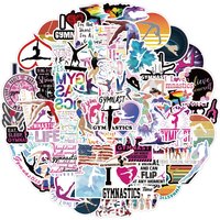 100Pcs Gymnastics Graffiti Stickers Notebooks Skateboards Suitcases Waterproof Stickers