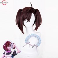 Momo Ayase Ekalun Cosplay Wig Anime Dandadan Cosplay Short Brown Heat Resistant Hair Anime Cosplay Wigs + Wig Cap