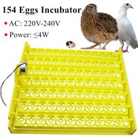 154 Eier Inkubator Eier Automatischer Inkubator Inkubatormotor Drehtablett Geflügel Inkubationsausrüstung Bauernhof Geflügel Brutgerät