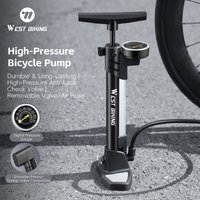 WEST BIKING 160PSI Digital Bicycle Tire Pump with Rapid Inflation-Schrader Presta Dunlop Valve Bike Inflator with Pressure Gauge