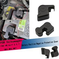 1Pc ABS Car Engine Battery Positive Negative Protection Cover Cap for Volkswagen VW Golf 5 6 7 MK5 MK6 MK7 Auto Accessories