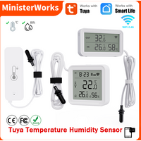 TUYA WiFi Temperature Humidity Sensor Smart Home Indoor Hygrometer Thermometer Support Remote Monitoring with External Probe