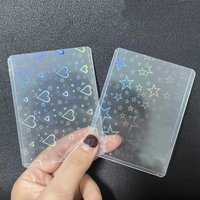 10pcs Single Face Laser Flashing Hard Card Sleeves Clear Card Holder Trading Protectors For Pokmone Sport Game Baseball Football