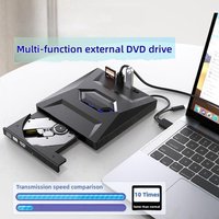 Multifunctional DVD BD CD Player 7-in-1 USB 3.0 External Burner SD TF Card Reading Function Drive for PC Laptop No Bluray