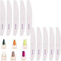 3/5/10pcs Nail Files 100/180 Double Sided Sponge Nail Files Profesional Fingernail Filer Reusable Manicure Gray For Nails Salon