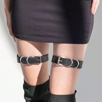 1 Pair Black Fashion Garter Belt For Women Girl JK Japanese Style Adjustable Straps Thigh Belt Leg Suspenders Accessories