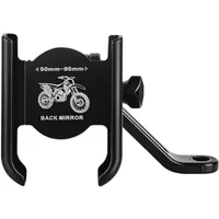 AliExpress NONE Motorcycle Phone Bracket Universal Rotatable Handlebar Rearview Mirror Mobile Phone Mount Shockproof Bike GPS Navigation Stand