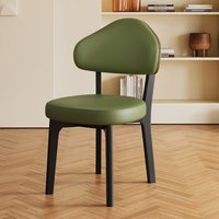 Modern Leather Dining Chairs Accent Nordic Wooden Dining Chairs Kitchen Restaurant Sillas Para Barra De Cocina Nordic Furniture