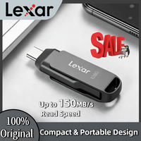 Lexar JumpDrive Dual Drive D400 USB 3.2 Type C Type A Flash Drive Metal Casing Storage Expansion for PC iPhone 15 4K Ultra Max