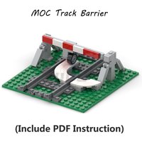 59 PCS Railroad Traffic Track Barrier Model MOC Building Blocks Compatible 53401 Parts City Train Railway Bricks Assembly Toys