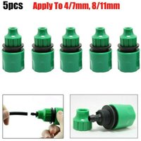 5pcs Plastic Garden Water Hose Quick Connector Micro Irrigation Adapter Connector Cleaning Machine Water Gun Hose Connector