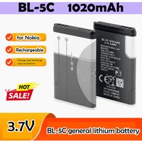 1-10pcs 3.7V 1020mAh Battery BL-5C BL5C BL 5C Rechargeable Batteries for Nokia 2112 2118 2255 2270 2280 2300 2600 2610 3125 3230