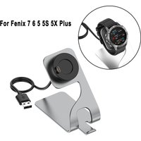 For Garmin Fenix 7 Vivoactive 3 4 4S Metal Charger Dock For Fenix 5 Pro 5X Plus 5S 6 6X 6S 7X 7S Venu Charging Cable Stand Cord