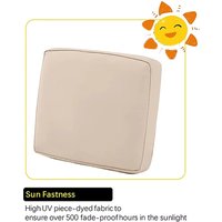 1pc Outdoor seat cushion set - Durable, detachable cover - High-elastic foam square cushions for outdoor chairs and sofas