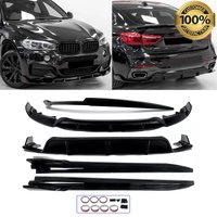Magickit für BMW X6 F16 2014–2019 M Sport Bodykit Set Frontstoßstange Splitter Lippe Heckdiffusor Spoiler Flügel Seitenschwellerverlängerung