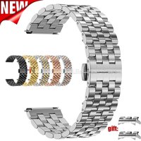 Curved End Stainless Steel Watch Strap 12mm 14mm 16mm 18mm 19mm 20mm 21mm 22mm Watch Bands for Tissot for Citizen for Longines
