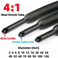 1Meter 4:1 Heat Shrink Tube With Glue Thermoretractile Heat Shrinkable Tubing Dual Wall Heat Shrink Tubing 2 4 8 16 24 40 52 120