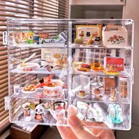 Mini food and play display shelf small wine bottle display transparent small bottle storage box transparent display shelf