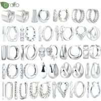 925 Sterling Silver Needle Fashion Small Hoop Earring for Women Mini Round Earrings Party Cartilage Piercing Jewelry Wholesale