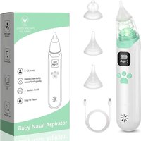 Baby Nasal Aspirator Electric Nose Cleaner with Built-In Music & Night Light Rechargeable Nose Booger Sucker for Infants Babies