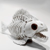 Halloween Fish Skull Bones Simulated Fish Skeleton Exquisite Design Decorate Horror Ornaments Creepy Decoration Party Props