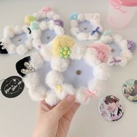 Cute Cat Ear Badge Holder Decorative Plush Badge Display Pendant Anime Ita Bag Ornament Cute School Student Backpack Decoration