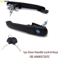 1× For Polo Ford Galaxy Car Black Front Right Door Handle Key Lock 6N0837207 6N0837207C Truck Exterior Hardware Parts