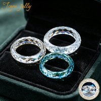 JoyceJelly 3-color Moissanite Diamond Ring Proposal Engagement Wedding Anniversary Gift Luxury High Quality Rare Jewelry Hip Hop