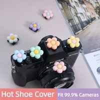 Camera Hot Shoe Cover Cute Cartoon Flower Cap for Canon 200D Nikon Sony ZVE10 Fuji Olympus Pentax Photography DSLR Accessories