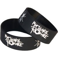 1PC Hot Sale My Chemical Romance Silicone Bracelets & Bangles Wide Black Silicone Wristband for Music Fans Concert Gift SH065