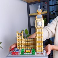Big Ben Retro Building Block Set - Iconic Clock Tower Model with Mini Bricks, Educational Toy for History Buffs