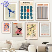 Mid Century Modern Bauhaus Abstract Geometric Posters Wall Art Canvas Painting Prints Pictures Gallery Living Room Interior Home