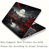 Laptop Film - Two Cartoon Deep Mountain Moon Design Computer Film Set, Universal Vinyl Scratch Resistant Sticker