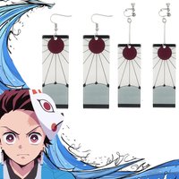 Fashion Anime Slayer Kimetsu no Yaiba Blade of Ghost Earings Acrylic Drop Earrings For Women Men Jewelry Accessories Gift