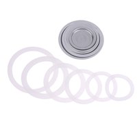 4Pcs/Set Aluminum Filter Moka Pot Coffee Bottle Replacement Compatible With 1/2/3/6/9/12 Coffee Cup 3 Silicone Gaskets +
