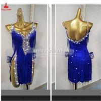 Adult Teenager Chacha Samba Rumba Jive Professional Tassels Dresses Customize Latin Dance Grade Examination Competition Clothing