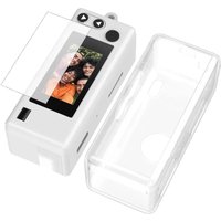 2 in1 Protect Kit Transprent TPU Case with Tempered Glass Screen for Kodak Charmera Mini Camera Film Anti-Drop Camera Kit