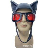 Adult Superhero Cosplay Cat Woman Selina Kyle Latex Mask Role Cosplay Costume Halloween Party Masks