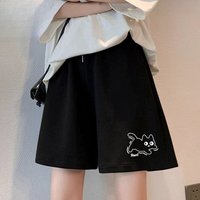 Men's Black Sports Shorts Worn Over Summer 2026 New Style Casual Five-pocket Pants Made of Pure Cotton Straight-leg Pants