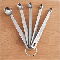 5pcs/Set Measuring Spoon Stainless Steel Coffee Seasoning Multiple Size Spoon