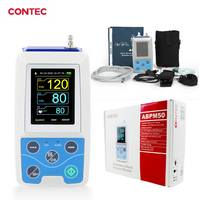CONTEC 24-Hour ABPM50 Blood Pressure Monitoring System NIBP, Pulse Rate, SPO2, Ambulatory Bp Monitoring(1cuff or 3cuff Optional)