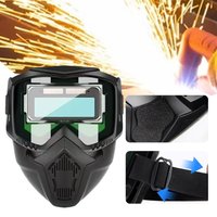 Automatic light-changing welding helmet Auto Darkening Welding Glasses Work Protective Equipment Adjustable Band Split Type Brea