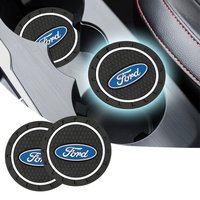 2pcs Car Non Slip Coaster Silicone Water Cup Mat Auto Interior Decor Accessories For Ford Focus Mk2 Mk3 Party Ranger Mk4 Mustang