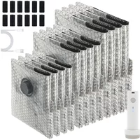 12Pcs Vacuum Storage Bag with Cordless Electric Pump Reusable Compressed Vacuum Seal Bag Organizer Clothes Luggage Travel