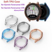 Soft TPU Protective Case for Garmin Forerunner 970 Forerunner 570 47mm 42mm Smart Watch Bumper Hollow Protector Shell Accessoies