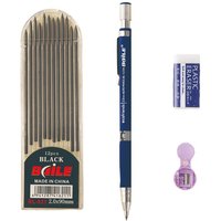 2.0mm Mechanical Pencil Set 2B Automatic Pencils With Black Lead Refills For Writing
