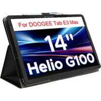 Case For DOOGEE Tab E3 Max 14" inch Tablet PC PU Leather Two-fold stand Case Cover with with Pencil Holder Hand Strap