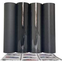 3D Carbon Fiber Vinyl Wrap Film Glänzend Schwarz Matt Schwarz Selbstklebende Vinyl Car Wrap Folie Aufkleber Konsole Computer Laptop Haut