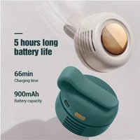 Portable Mini Bladeless Clip On Waist Fan 3 Speed Silent USB Recharge Hands Free Cooling Fan For Outdoor Travel Cycling Camping