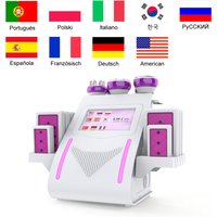 6 IN 1 40K Cavitation Machine Body Slimming Skin Tightening RF Vacuum Lipo Laser Beauty Massager Device for Home Salon Spa Use
